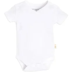 Burts Bees – Body de manga curta com costura reversa e decote em V, nuvem