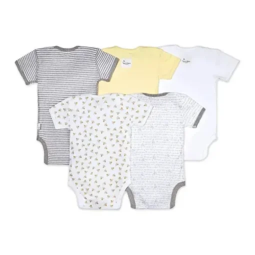 Burts Bees – Bodysuits de manga curta 5Pk, Sunshine