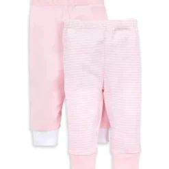 Burts Bees – Calça jogger de malha para bebê 2Pk, Stripe Blossom