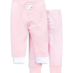 Burts Bees – Calça jogger de malha para bebê 2Pk, Stripe Blossom