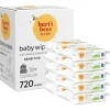 Burt's Bees - Lenços umedecidos naturais sem cheiro para pele sensível, 72 lenços umedecidos com 10 unidades