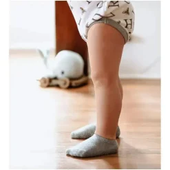 Burts Bees – Meias para bebê 6 unidades de algodão orgânico sólido cinza urze