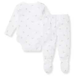 Burts Bees - Micro Golden Bee Bodysuit Set, Fossil