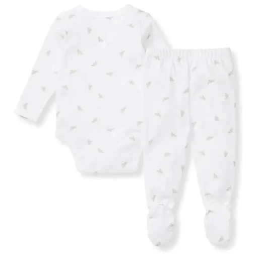Burts Bees - Micro Golden Bee Bodysuit Set, Fossil