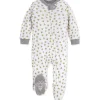 Burts Bees - Pijama Honey Bee Orgânico para dormir e brincar para bebês, cinza urze
