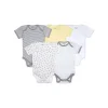 Burt's Bees - 5Pk Baby Bodysuits manga curta, Sunshine