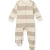 Burts Bees - Rugby Stripe Sleep & Play, Oat