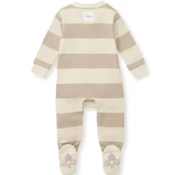 Burts Bees - Rugby Stripe Sleep & Play, Oat