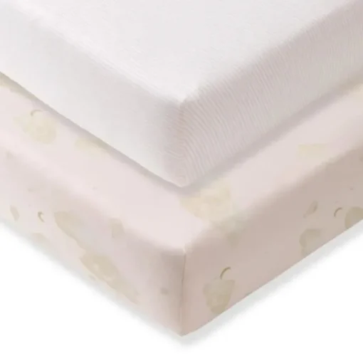 Burts Bees - Set Of 2 Good Night Sky Crib Sheets, Ranunculus