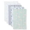 Burts Bees - Set Of 5 Hello Moon Burp Cloths, Quarry