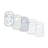 Burts Bees - Set Of 5 Hello Moon Lap Shoulder Bibs, Quarry