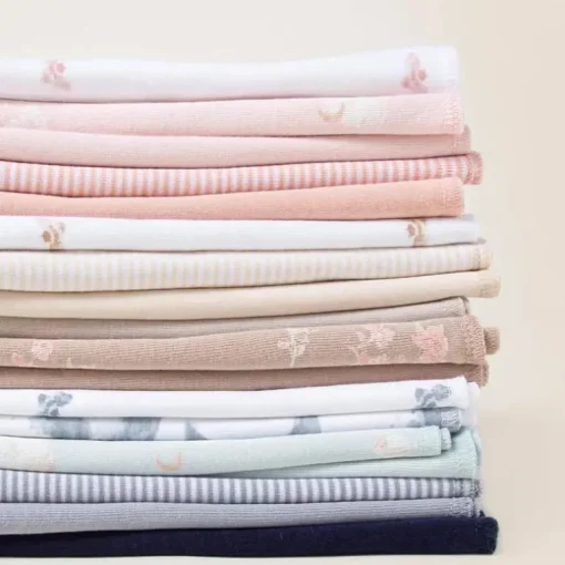 Burts Bees - Set Of 5 Hello Moon Burp Cloths, Quarry