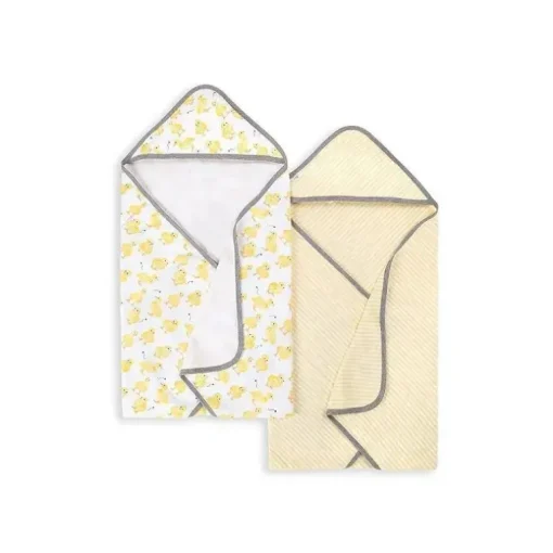 Burt's Bees Conjunto de 2 Patinhos Toalhas com Capuz Cabide Sunshine