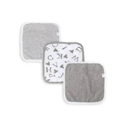 Burt's Bees conjunto de 3 toalhas de banho A-Bee-C cinza urze tamanho único cabide cinza