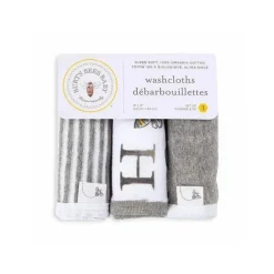 Burt's Bees conjunto de 3 toalhas de banho A-Bee-C cinza urze tamanho único cabide cinza