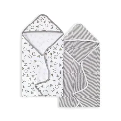 Burt's Bees Pine Forest Reversível Jersey Swaddle Cobertor Cinza Heather Cabide Cinza