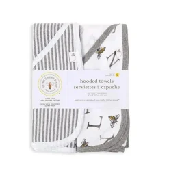Burt's Bees Pine Forest Reversível Jersey Swaddle Cobertor Cinza Heather Cabide Cinza