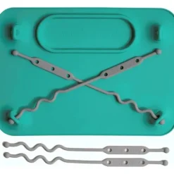 Busy Baby - tapete de silicone, ventosas, 4 alças para proteger os itens essenciais do bebê, hortelã