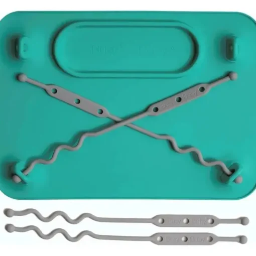 Busy Baby - tapete de silicone, ventosas, 4 alças para proteger os itens essenciais do bebê, hortelã