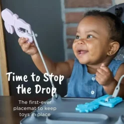 Busy Baby - tapete de silicone, ventosas, 4 alças para proteger os itens essenciais do bebê, hortelã