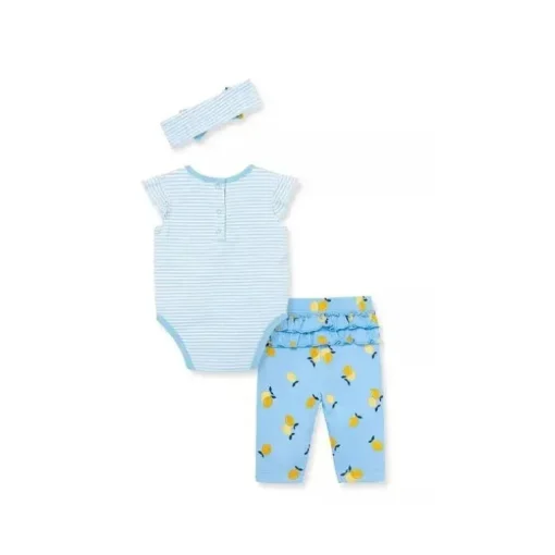 Calça Bodysuit Little Me Lemons - Azul