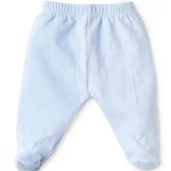 Calça Kissy Kissy Pointelle com pés, azul claro