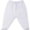 Calça Kissy Kissy Pointelle com pés, branca