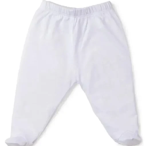 Calça Kissy Kissy Pointelle com pés, branca