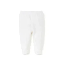 Calça Kissy Kissy Pointelle com pés, branca
