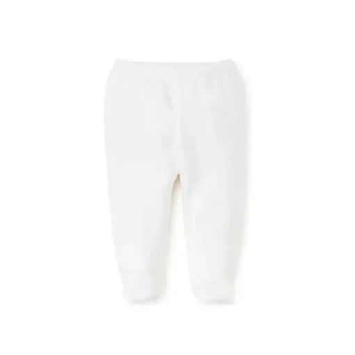 Calça Kissy Kissy Pointelle com pés, branca