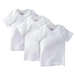Camisa branca Gerber, pacote com 3 unidades