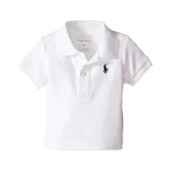 Camisa pólo branca clássica para bebê menino Ralph Lauren