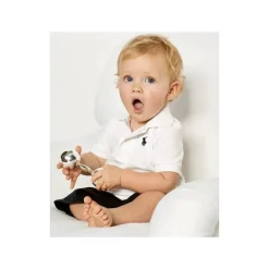 Camisa pólo branca clássica para bebê menino Ralph Lauren