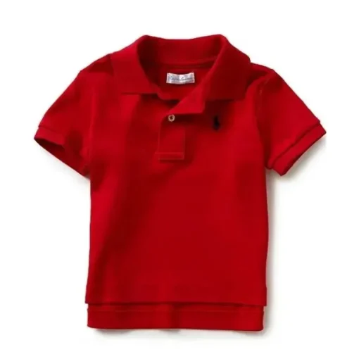 Camisa Polo Interlock Ralph Lauren Baby - Meninos, Vermelha