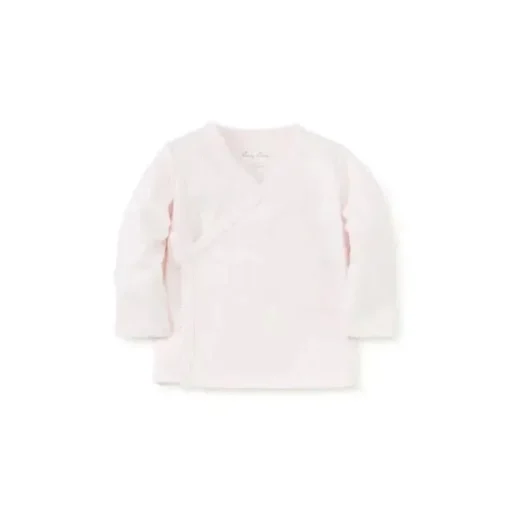 Camiseta Kissy Kissy Pointelle manga longa cruzada, rosa
