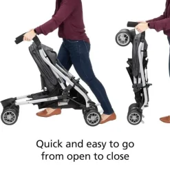 Carrinho compacto Safety 1St - Step Lite, estrutura leve em alumínio, Greyhound