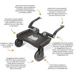 Carrinho de passeio Lascal BuggyBoard Mini - Preto