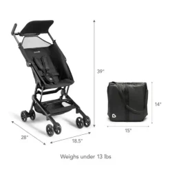 Carrinho Munchkin Sparrow Ultra Compacto - Preto