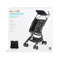 Carrinho Munchkin Sparrow Ultra Compacto - Preto