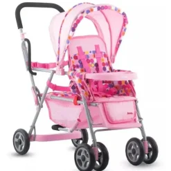 Carrinho Tandem Joovy Toy Doll Caboose, ponto rosa