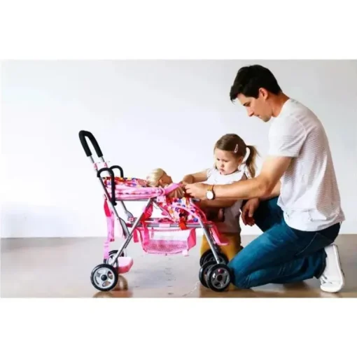 Carrinho Tandem Joovy Toy Doll Caboose, ponto rosa