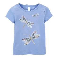 Carter's - Camiseta Baby Girl Dragonfly, Azul