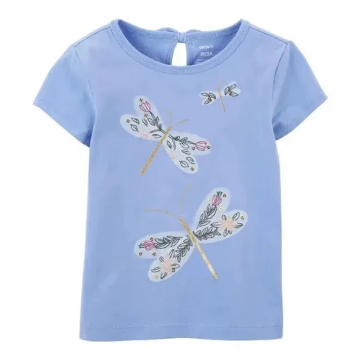 Carter's - Camiseta Baby Girl Dragonfly, Azul