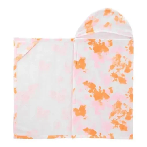 Carters - Toalha bebê menina tie dye com capuz, rosa/laranja