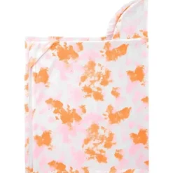 Carters - Toalha bebê menina tie dye com capuz, rosa/laranja