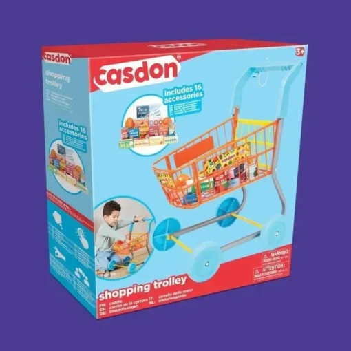Casdon - carrinho de compras de brinquedo colorido para crianças a partir de 3 anos