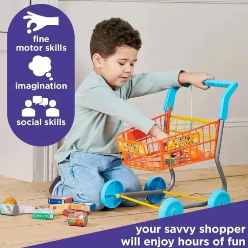 Casdon - carrinho de compras de brinquedo colorido para crianças a partir de 3 anos