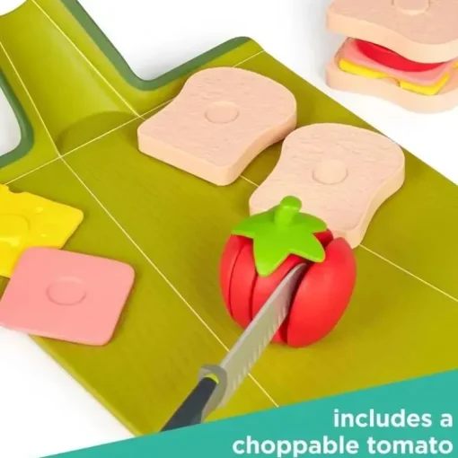 Casdon - Conjunto de preparação de almoço de brinquedo Joseph Joseph GoEat para crianças a partir de 2 anos, com comida cortável