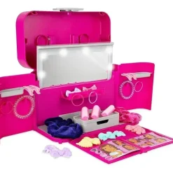 Casdon - Estojo de estilo definitivo com espelho LightUp, livro de estilo e acessórios de cabelo. Playset para crianças a partir de 3 anos