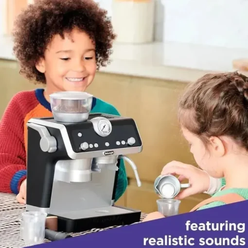 Casdon - Máquina de café Barista DeLonghi Toys com sons e revelação mágica de café, para crianças a partir de 3 anos